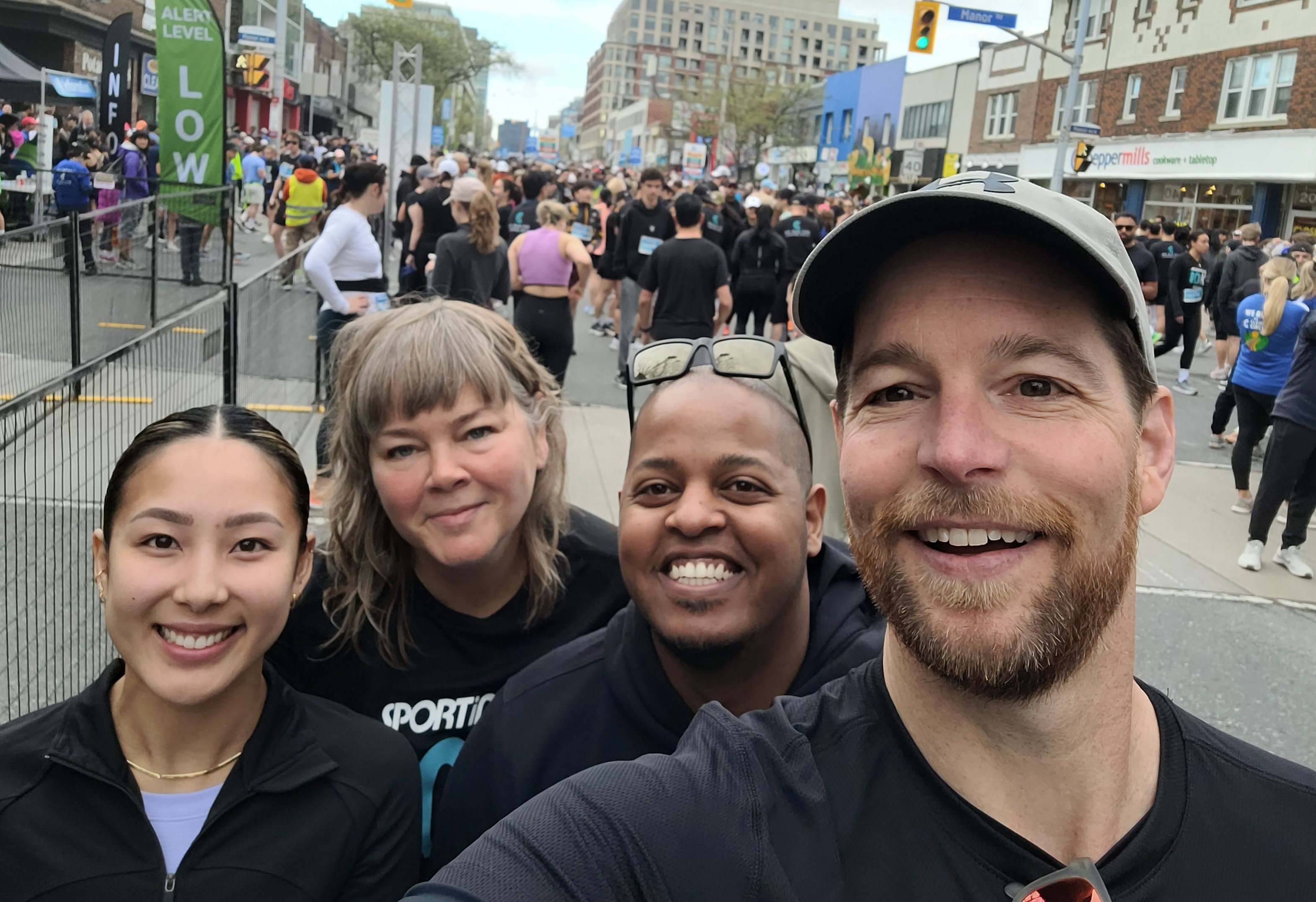 Tim, Amy, Philip, and Azzedine at the Sporting Life 10K